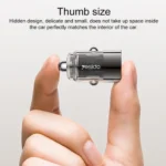 Yesido Y67 PD45W Single USB-C / Type-C Zinc Alloy Mini Car Charger(Metal Grey) - Image 5