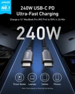 Anker Prime USB-C to USB-C Cable (240W, Upcycled-Braided) - Image 2