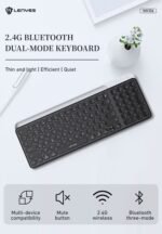 LENYES WK106 Wireless Keyboard - Black - Image 2