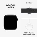 Apple Watch Series 10 GPS 46mm Jet Black Aluminum Case with Black Sport Band – M/L - Image 7