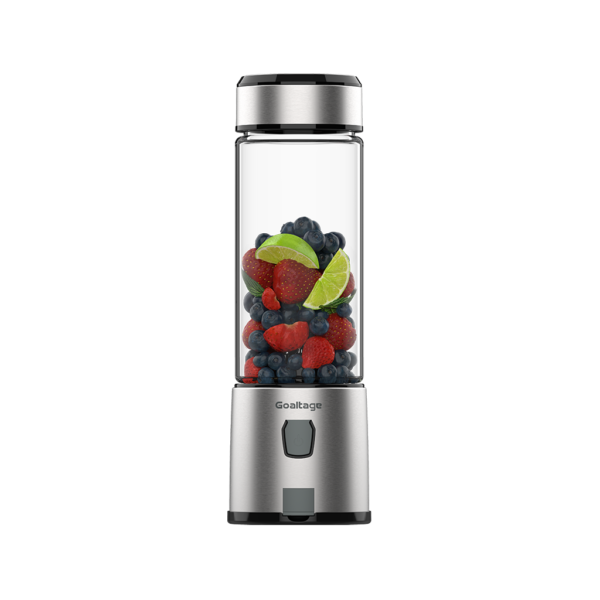 Goaltage BLND01 BlendMaster Portable Blender with Powerful Ice-Crushing Blades, Rechargeable Battery, Shock Resistant Glass and Self-Cleaning Functionality